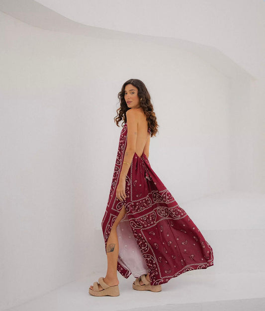 Vestido Bordo Costa Nua