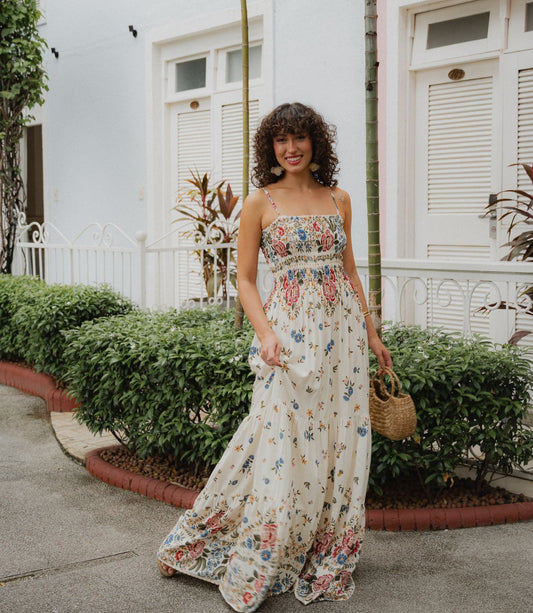 Vestido Florir Lastex com Alça